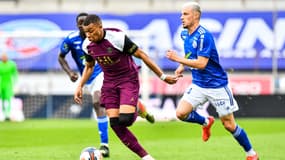 Kylian Mbappé lors du match entre Strasbourg et le PSG