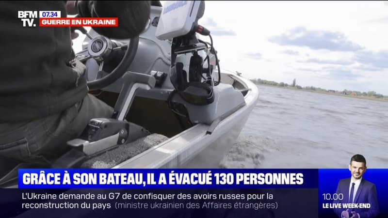 Guerre en Ukraine: grâce à son bateau, il a évacué 130 personnes