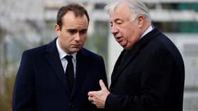 Sébastien Lecornu et Gérard Larcher le 31 mars 2023 à Versailles