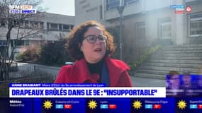 Drapeaux brûlés à Lyon: "insupportable" pour la maire du 9e arrondissement