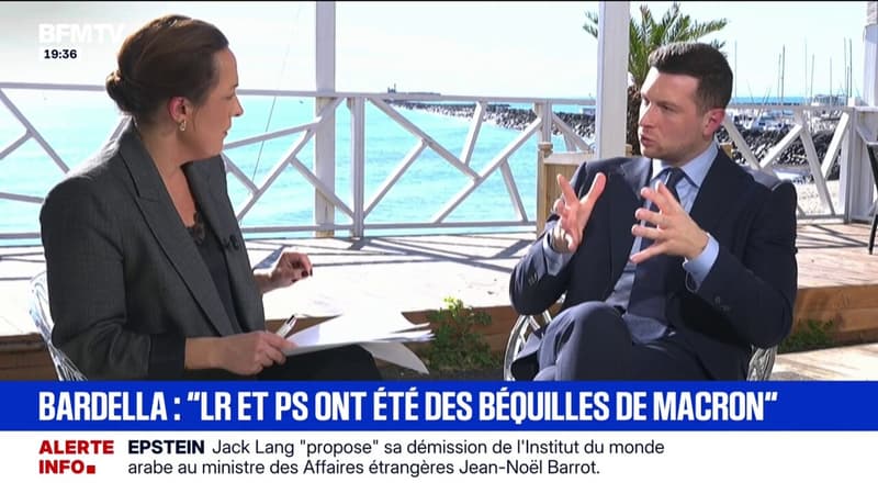 Pour Jordan Bardella (RN), "les Républicains et le Parti socialiste ont fait le choix d'être les béquilles d'Emmanuel Macron"
