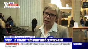 Agnès Ogier, porte-parole de la SNCF annonce 1 TGV sur 4 ce week-end