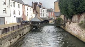 Gisors dans l'Eure après les inondations du vendredi 10 janvier 