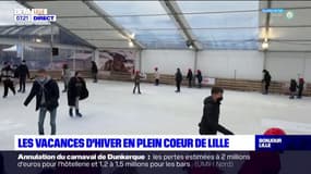 Lille: le parvis de la gare transformé en station de ski