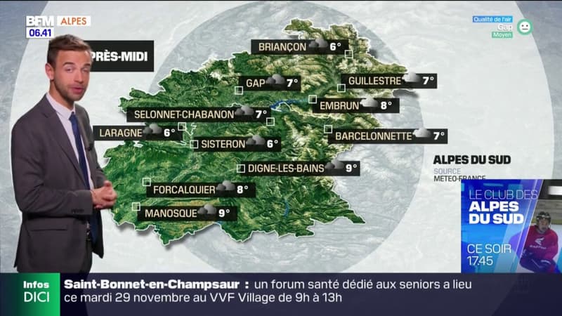 Météo Alpes du Sud: les nuages vont s'installer dans le ciel ce lundi, 9°C à Digne-les-Bains