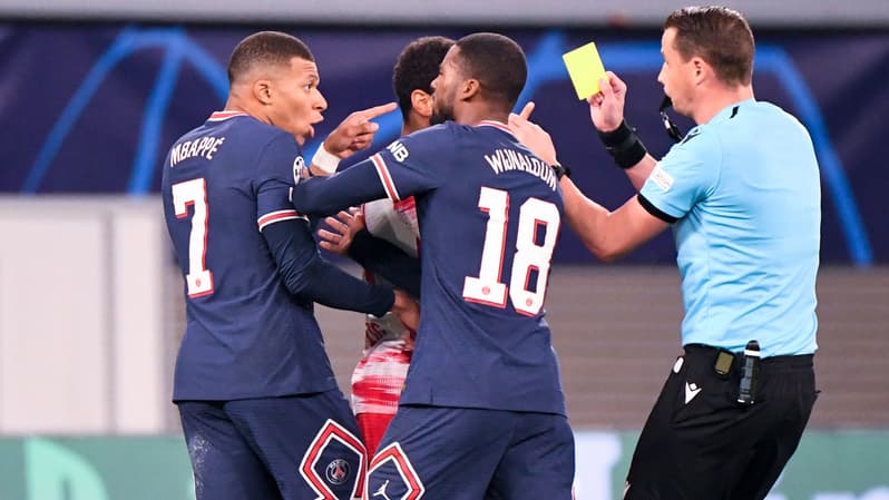 Les joueurs du PSG très tendus contre Leipzig