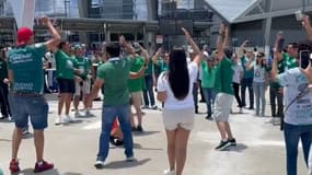 Des fans du Club Leon présents pour Chelsea Los Angeles à la Coupe du monde des clubs, le 16 juin 2025