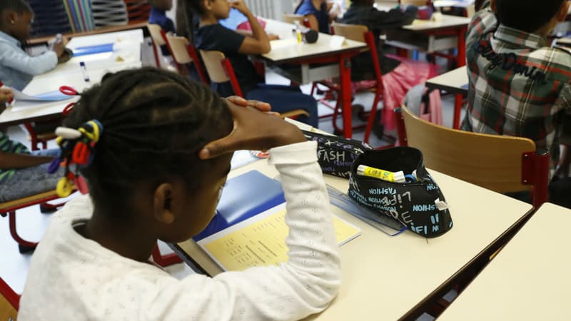 La rentrée des classes dans une école parisienne le 4 septembre 2017