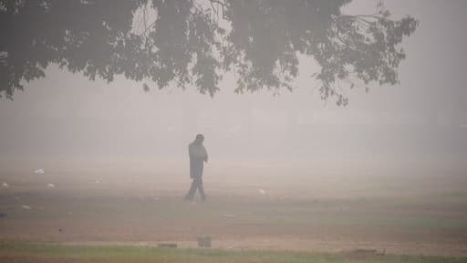 Nuage de pollution en Inde à New Delhi le 13 novembre 2017.