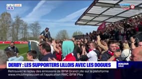 LOSC-RC Lens: les supporters lillois avec les Dogues