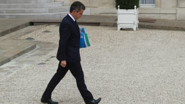 Le ministre de l'Intérieur Gérald Darmanin, le 15 juillet 2020 dans la cour de l'Elysée, après le conseil des ministres.