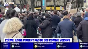 Paris: plus d'une centaine de riverains manifestent contre l'installation d'un centre d'accueil pour SDF, géré par l'Armée du salut