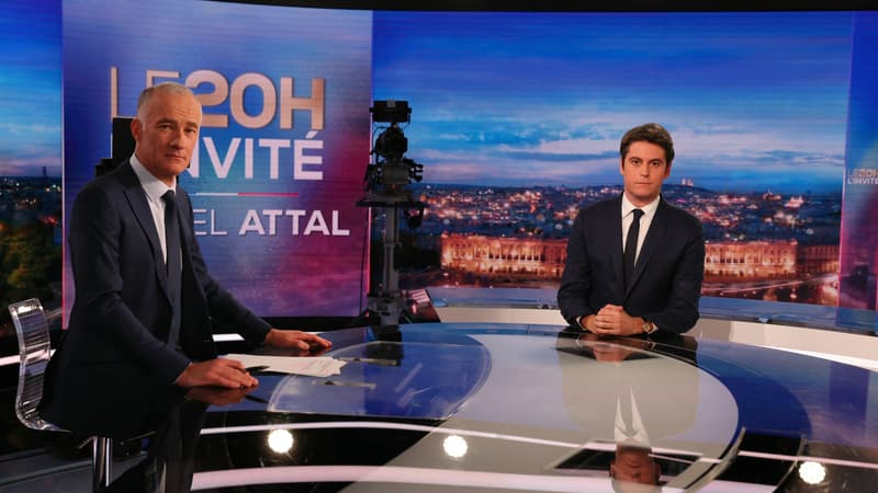 Gabriel Attal, le 27 mars 2024 sur TF1