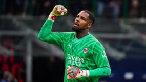 Mike Maignan lors de Milan AC-Dortmund, le 28 novembre 2023.