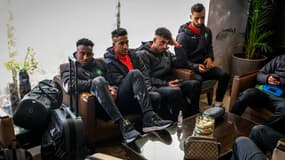 Les joueurs marocains bloqués à à l'aéroport de Rabat-Salé le 13 janvier 2023