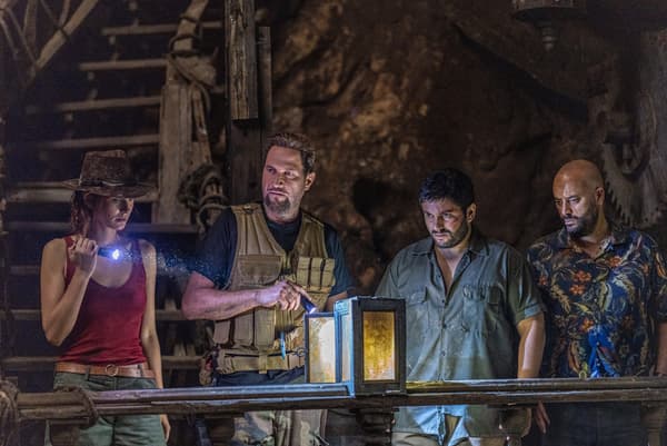 Joséphine Japy, François Damiens, Malik Bentalha and Jérôme Commandeur in "Jack Mimoun and the Secrets of Val Verde"