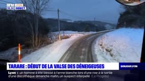 Rhône: début de la valse des déneigeuses à Tarare