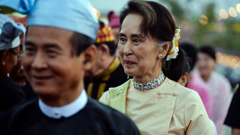 Le président Myint et Aung San Suu Kyi en 2019. 