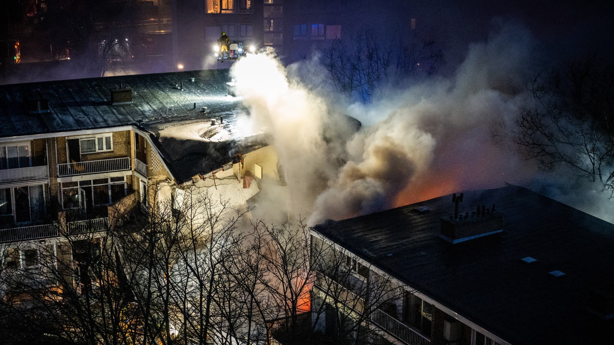 Incendie dans un immeuble d'habitation à La Haye, aux Pays-Bas, le 7 décembre 2024