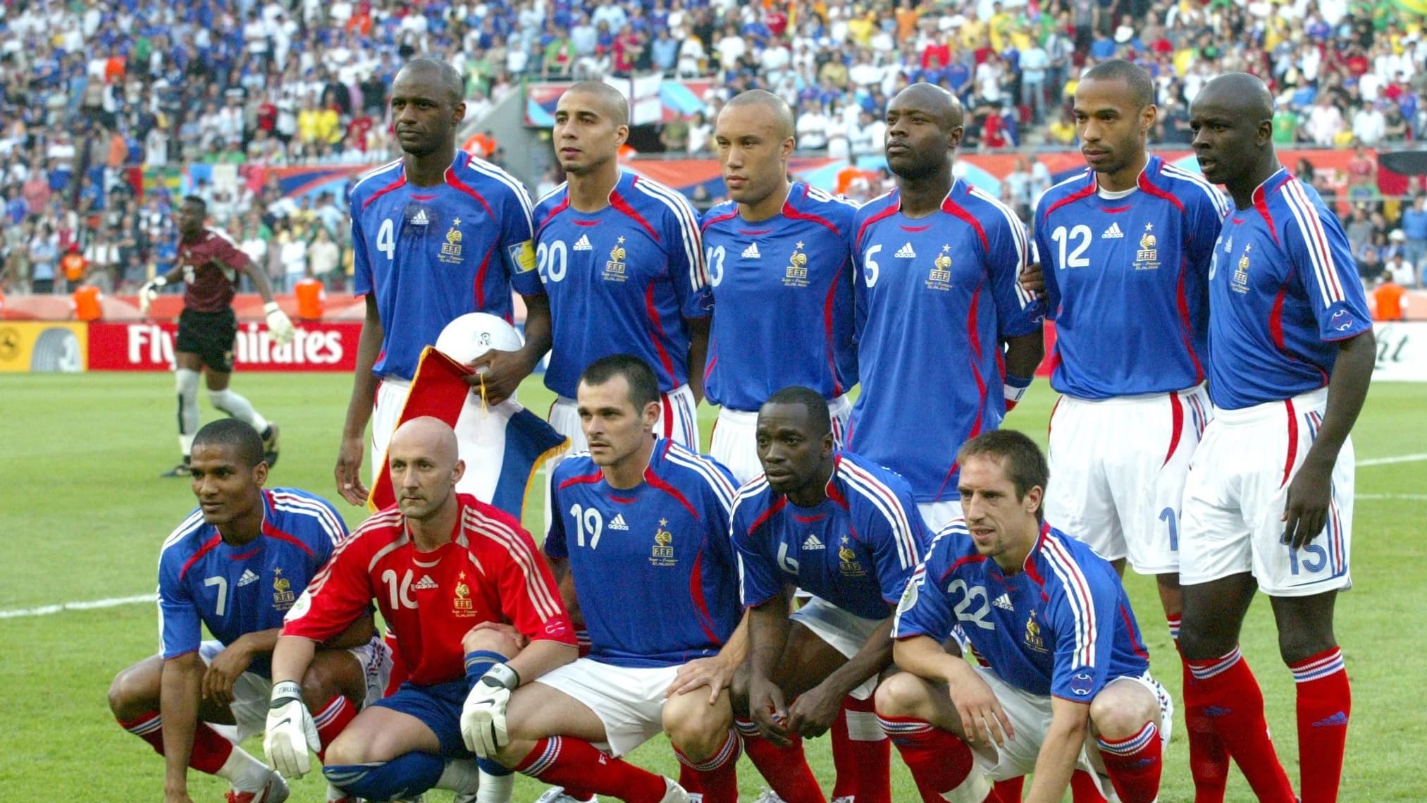 Les Bleus avant leur match face au Togo au Mondial 2006