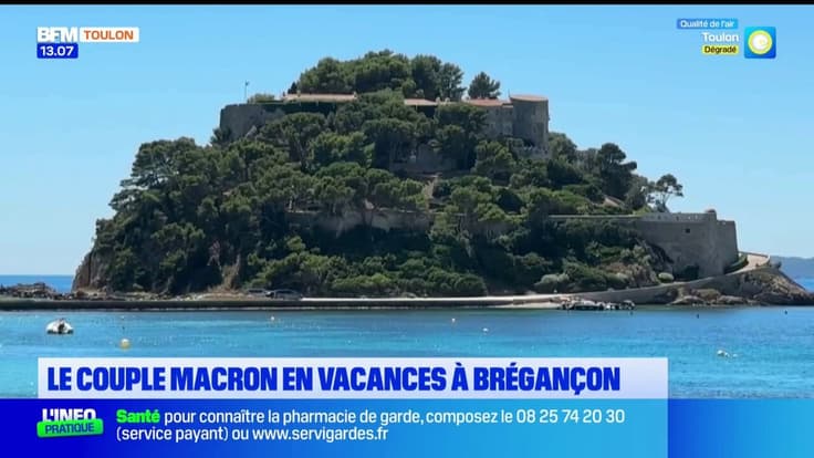 Le couple Macron en vacances au fort de Brégançon