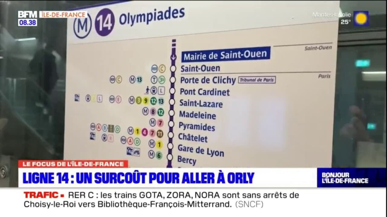 Ligne 14 un surcoût pour aller à Orly avec un ticket unique