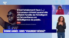 Bonne année: Gims "vraiment désolé" - 24/01