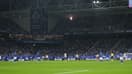 Les joueurs d'Oviedo et de l'Espanyol n'ont pas bougé au coup d'envoi du match de Liga, 17 octobre 2025