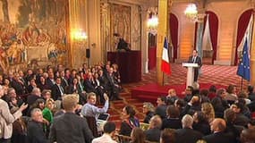 Sous les lambris de l'Elysée, François Hollande a réaffirmé l'importance du rôle de la France en Europe.