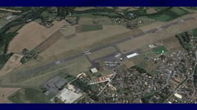 Capture d'écran Google Earth de l'aéroport de Périgueux. 