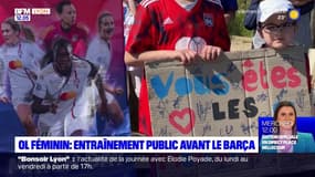 OL: les joueuses s'entraînent publiquement avant le match face à Barcelone