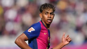 Lamine Yamal avec le Barça contre Alaves en Liga, le 2 février 2025