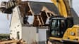 Les maisons commencent à être détruites à Treffiagat, dans le Finistère. 