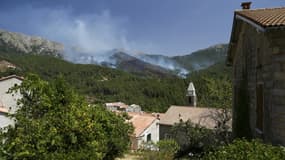 Un incendie à Palneca, en Corse. (Photo d'illustration)