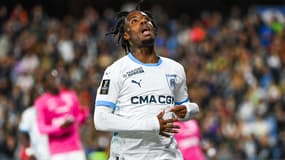 L'attaquant Elye Wahi après un raté avec Marseille en Ligue 1, le 20 octobre 2024