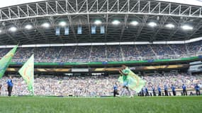 Les joueurs des Seattle Sounders rentrent sur la pelouse du Lumen Field pour leur premier match de la Coupe du monde des clubs, 19 juin 2025