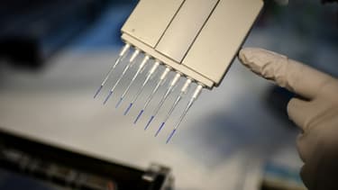 Séquençage du virus dans un laboratoire à l'institut Pasteur à Paris, le 21 janvier 2021