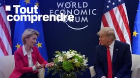 Ursula von der Leyen et Donald Trump. 