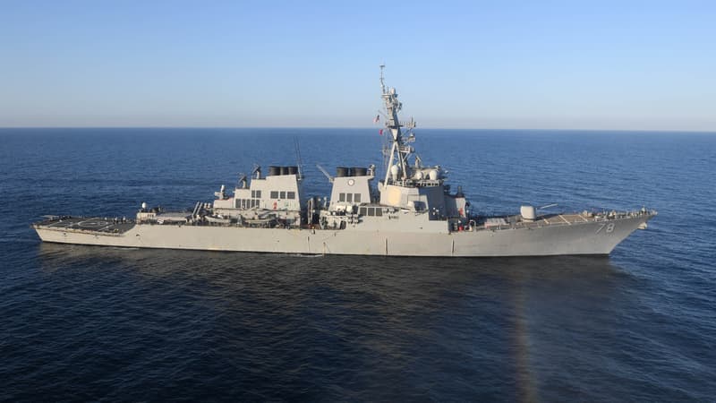 L'USS Porter, navire destroyer américain basé en Méditerranée.