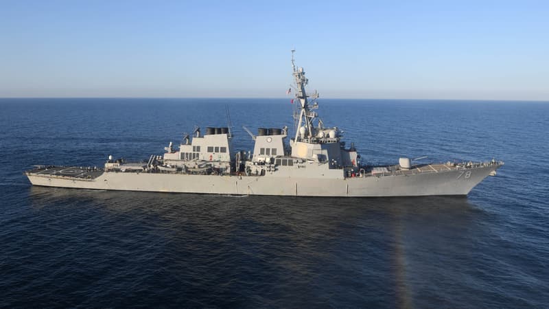 L'USS Porter, navire destroyer américain basé en Méditerranée. 