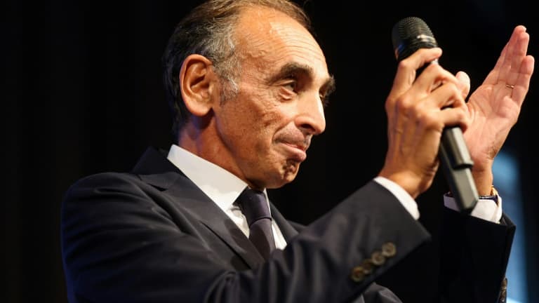 Eric Zemmour lors de la présentation de son livre, le 18 septembre 2021 à Nice