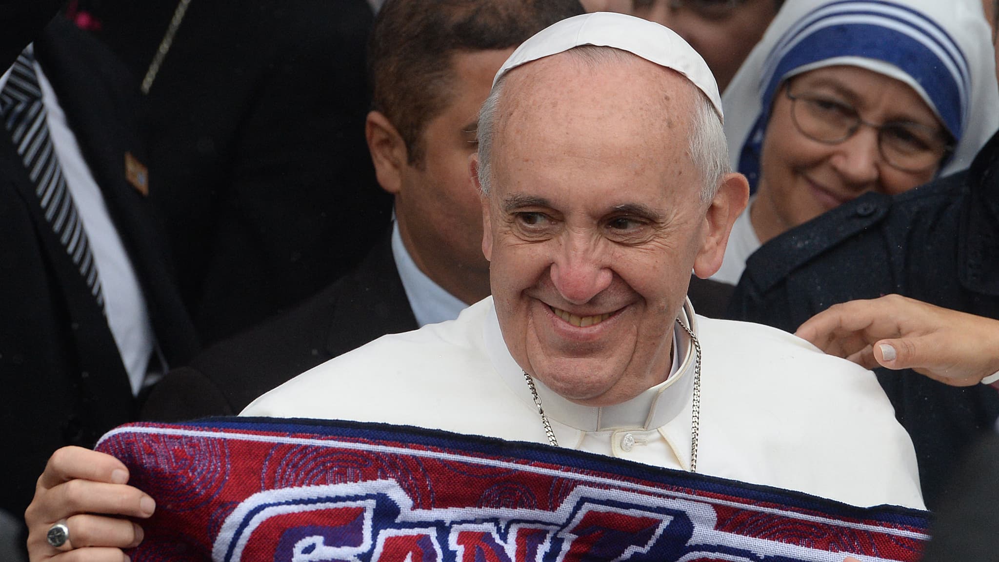 Le pape François lors d'un match de l'équipe de football de San Lorenzo (Argentine) - le 25/07/2013