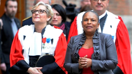 Christiane Taubira lors d'un colloque sur la justice, samedi.