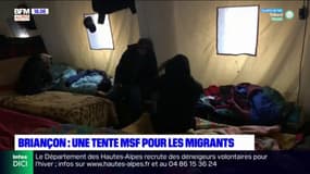 Briançon: une tente Médecins sans frontières pour les migrants