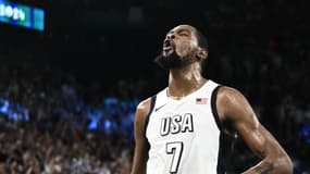 Kevin Durant lors de la demi-finale des JO de Paris contre la Serbie, le 08/08/2024