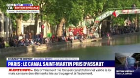 Déconfinement: des dizaines de personnes se sont réunies au bord du canal Saint-Martin à Paris