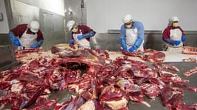 Un abattoir à Rigby, dans l'Idaho, aux États-Unis, le 26 mai 2020.