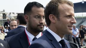 Alexandre Benalla et Emmanuel Macron, le 14 juillet 2018 à Paris 