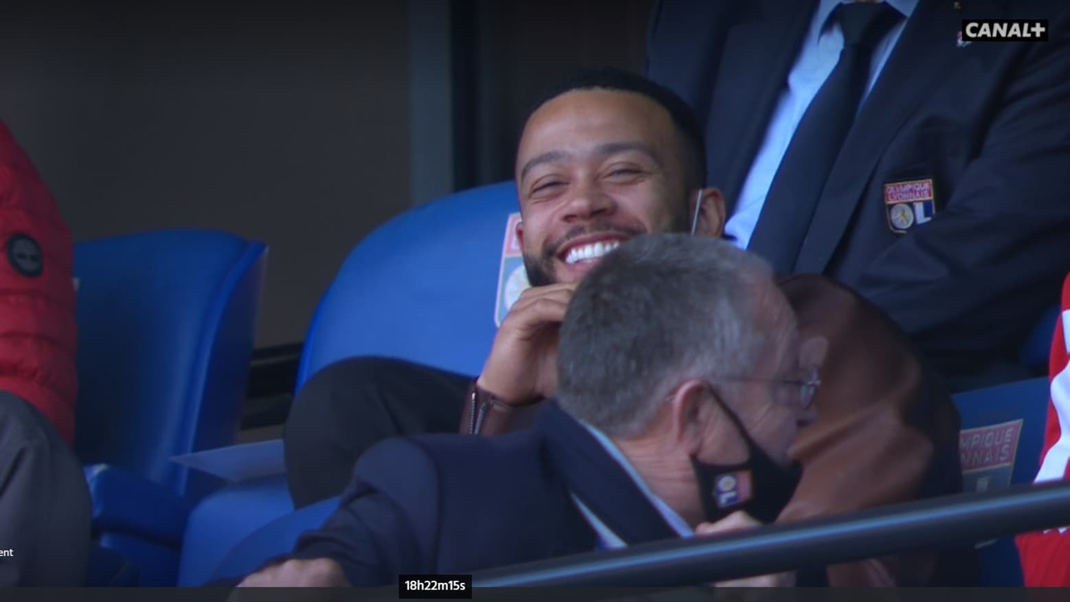 Memphis Depay en tribune Memphis Depay en tribune