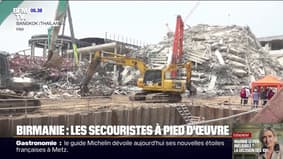 Après le puissant séisme en Birmanie, les recherches de survivants se poursuivent 